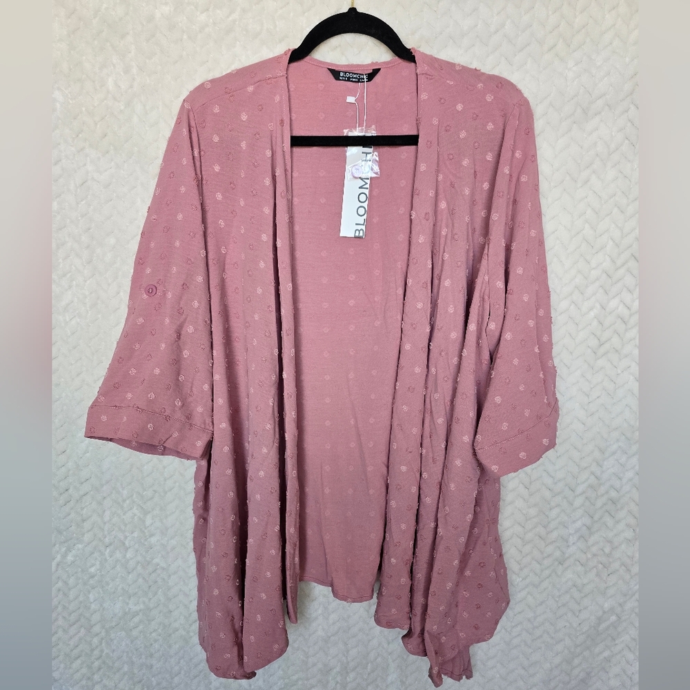 Pink Bloom Kimono Cardigan